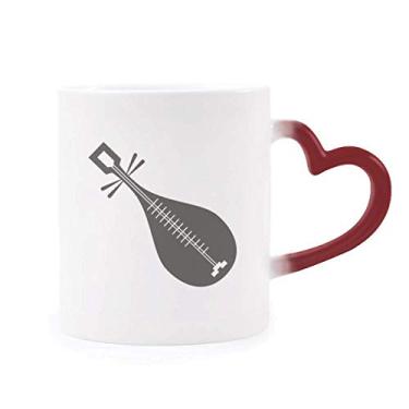 Imagem de Caneca Pipa Instruments com estampa chinesa sensível ao calor, copo de grés que muda de cor vermelha