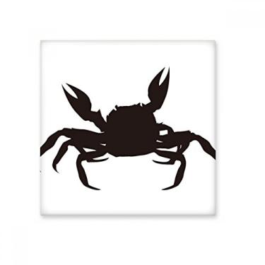 Imagem de Azulejo de cerâmica brilhante de caranguejo illastrato de caranguejo preto brilhante decalque de tijolos esmaltados