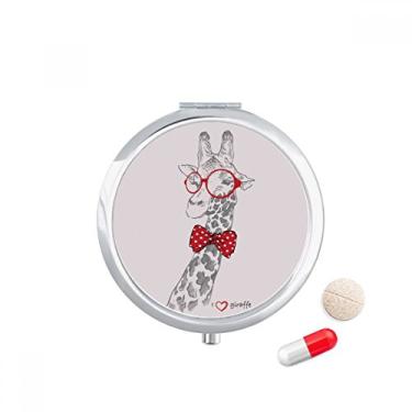 Imagem de Porta-comprimidos de girafa bonita bolsa de bolso para remédios dispensador