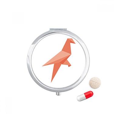 Imagem de Red Bird Caixa de armazenamento de medicamentos com padrão de origami abstrato