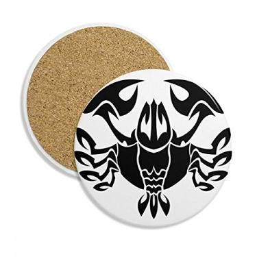 Imagem de Constelação Câncer Zodíaco Símbolo Coaster Cup Caneca de mesa Pedra absorvente de proteção de mesa
