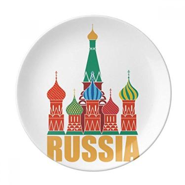 Imagem de Catedral da Rússia Moscow Prato decorativo de porcelana Salver Prato de jantar