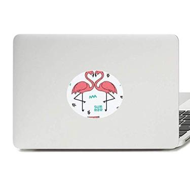 Imagem de Adesivo de notebook com emblema de vinil para amantes de casais flamingo