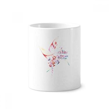 Imagem de Carousel Windmill Lollipop pintura aquarela suporte caneta escova de dentes caneca, suporte de cerâmica
