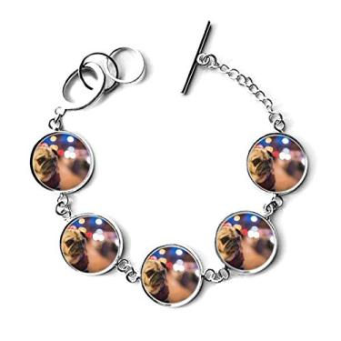 Imagem de DIYthinker Pulseira de corrente com pingente de cachorro Pet Animal Lonely