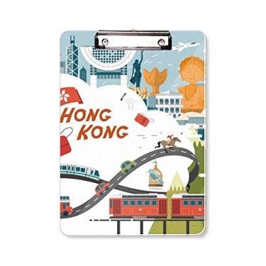 Imagem de Placa de apoio para prancheta de Hong Kong com desenho famoso A4