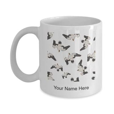 Imagem de Caneca personalizada sem costura, copo de café sem costura para pássaros, ideia de presente sem costura, copo personalizado para pássaros sem costura, caneca personalizada para pássaros sem costura - Caneca de café de 325 ml