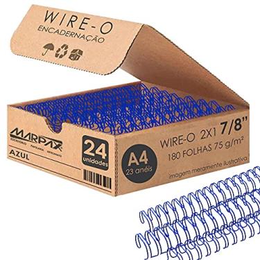 Imagem de Wire-o para Encadernação 2x1 A4 Azul 7/8 para 180fls 24un