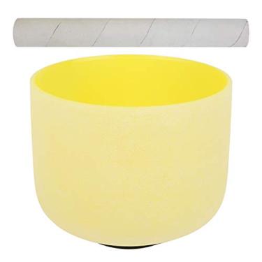 Imagem de Tigela Singing Bowl, purifica a tigela de cristal elegante, resistente e coordenada para SPA(amarelo)