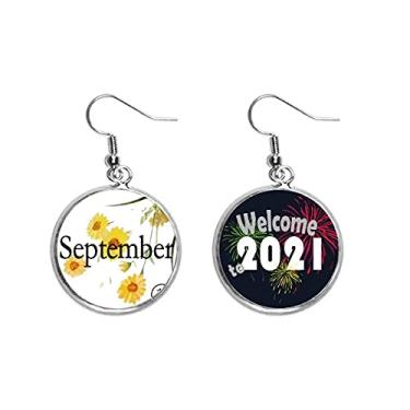 Imagem de Pingentes de orelha com estampa de margarida fresca, modelo de setembro, joia 2021 Blessing