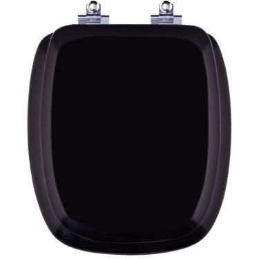 Imagem de Tampa de Vaso Almofadado com Amortecedor Life Preto para bacia Celite