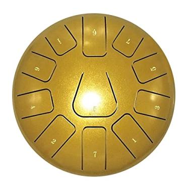 Imagem de SIMBAE Tambor Handpan de 20 cm Tambor de língua de aço 11 notas Tambor Handpan com Tambor Maquete Palitos de Dedo Percussão para Meditação Yoga