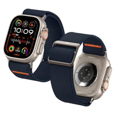 Imagem de Spigen Lite Fit Ultra Pulseira para Apple Watch Compatível com Ultra 3/2/1 49mm, Series 11/10 46mm, 9/8/7 45mm, SE3/SE2/SE/6/5/4 44mm, 3/2/1 42mm Solo Loop Nylon - Azul Marinho