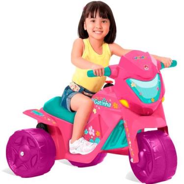 Moto Triciclo Infantil Elétrico Bandeirante Câmbio Frente e Ré Bateria 6V  até 25kg CB600