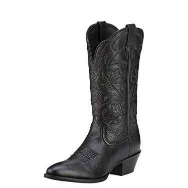 Imagem de Ariat Botas Country Heritage bico redondo - Botas femininas de couro cowgirl, Preto, 6.5
