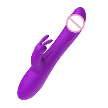 Imagem de Vibrador Feminino Estimulador Erótico Telescópicos Ponto G e Clitoris Estimulador para Mulheres Masturbador Sexual Brinquedos Sexuais (Roxo)