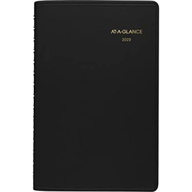Imagem de Agenda e agenda diária 2023 da AT-A-GLANCE, 12,7 cm x 20,3 cm, pequeno, preto (7080005)