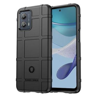 Imagem de Capa e capa para Moto G53 5g, fibra de carbono refinada, anti-queda, anti-impressões digitais, proteção total - preta