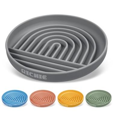 Imagem de RICHIE Tigelas para cães de alimentação lenta antiengulpação, durável, não tóxica, alimentador lento para cães, lavável na máquina de lavar louça, alimentador lento de silicone para cães de raças médias a grandes, azul