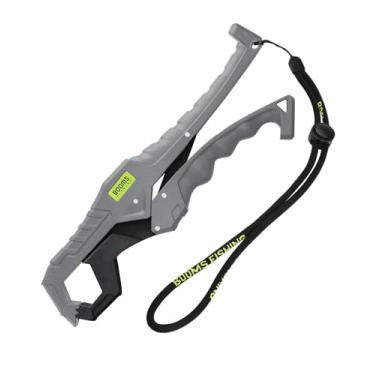 Imagem de Booms Fishing G05 Pegador de lábio de peixe de água salgada, alicate de plástico de 24 cm, ferramenta de agarrar peixes com cordão, acessórios de pesca de caiaque, ótimo suporte de peixe para peixes