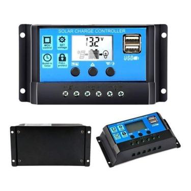 Imagem de Controlador solar pwm 30a | display lcd | marca: solar