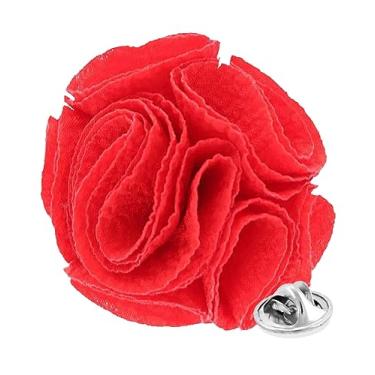 Imagem de Vittorio Vico Broche de lapela Seersucker Rose Flower para homens - Broche rosa, broche, flor na lapela para homens, 2.5" (6.36CM), Poliéster, Não aplicável