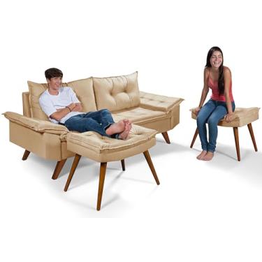 Imagem de Conjunto Bariloche 3 Lugares Com Duas Banquetas Rubi (Chocolate)