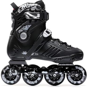 Imagem de Patins inline de fitness unissex para adultos jovens iniciantes patins profissionais para estudantes internos e externos mulheres e homens patins inline profissionais tamanho 10, 3 cores, pr
