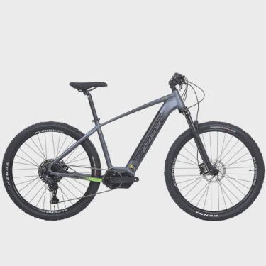 Imagem de Bicicleta Aro 29 Oggi Elétrica bw 8.2 Cues 10V 2024 - Cinza/Verde/Preto Tamanho 17