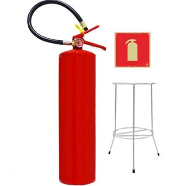 Imagem de Extintor Pqs - Pó 6Kg ABC - Validade 5 Anos + Suporte Solo + Placa De Sinalização