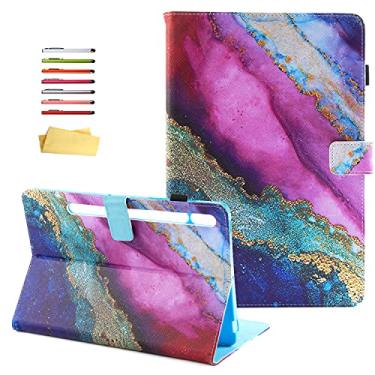 Imagem de UUcovers Capa para Samsung Galaxy Tab S8 2022 e Galaxy Tab S7 2020 de 11 polegadas (SM-X700/X706/T870/T875/T876/T878) com suporte para lápis [despertar/hibernar automaticamente], capa de couro PU