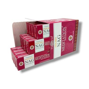 Imagem de Incenso Golden Nag Meditation Dhoop Tibetano sem vareta Caixa Fechada