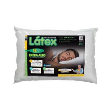 Imagem de Travesseiro De Látex Sintético Com 18cm De Altura - MarcBrayn