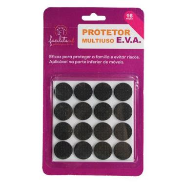 Imagem de Protetor Pé De Cadeira Mesa Eva Redondo 2cm Com 16 Peças - Facilete