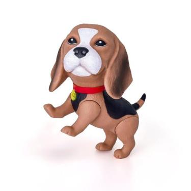 Imagem de Boneco Cachorro Beagle Bill 15cm Puppie Realista Em Vinil Macio E Atóx