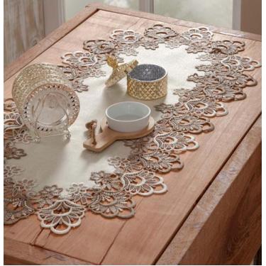 Imagem de Caminho de Mesa Rendado Veneza Luxo 40x180cm Jolitex