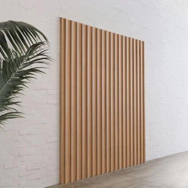 Imagem de Painel Decorativo Ripado MDF em Barra 134x183cm (2,45m²) PA73 Pradel M