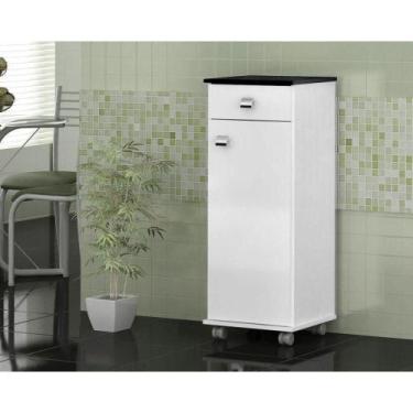 Imagem de Balcao Bianca Branco Tampo Preto Filtro - Quarta Divisão