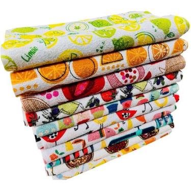 Imagem de Pano De Prato Atoalhado Felpudo Kit Com 10 Peças - Pano a Pano, Pano D