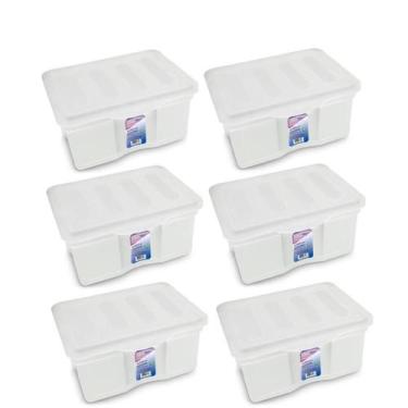 Imagem de Kit 6 Caixas Organizadoras Multiuso C/ Tampa 5L Transparente - Arqplas