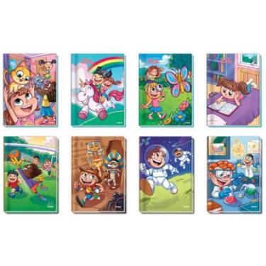Imagem de Kit 50 Caderno Pequeno Brochura Capa Flexível 48 Folhas - CREDEAL