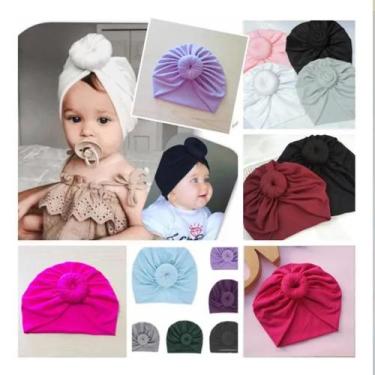 Imagem de Kit 10 Turbante Touca Gorro Infantil Bebê Nó Kids Moda Zoe - Turbante 