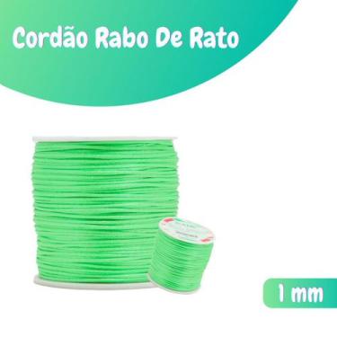 Imagem de Fio De Seda Verde Água - Cordão Rabo De Rato 1mm - Nybc