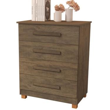 Imagem de Comoda Gaveteiro 4 Gavetas Decor Varias Cores Roupas Suiça - B&A BENTO