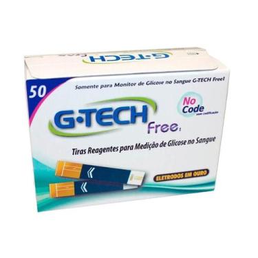 Imagem de Tiras Reagentes Medição de Glicose G-Tech Free 1 c/ 50 Un.