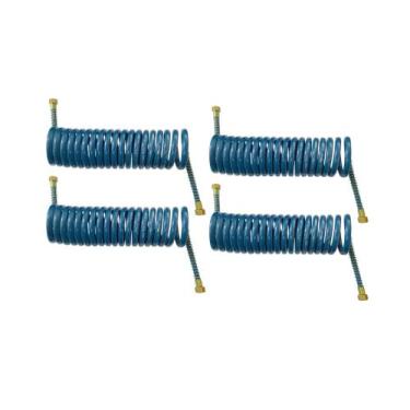 Imagem de 4 Mangueira Espiral Carreta Para Freio A Ar Caminhão Azul 5,5mts - TOP