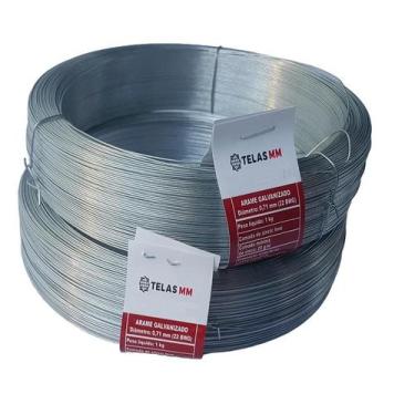 Imagem de Arame Galvanizado 22 Bwg - 0,71mm 1kg - Telas MM