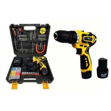 Imagem de Parafusadeira/Furadeira a Bateria 25v 158 pcs Com Maleta - Knakasaki