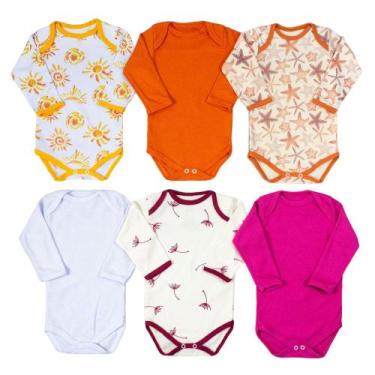 Imagem de Kit body 6 peças variadas para bebê dente de leão - Era Uma Vez, 6-9M