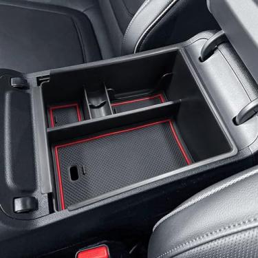 Imagem de TACOBRO Organizador de Console Central Vermelho para Hyundai Tucson 2022-2024 Plug-in Hybrid/Hybrid All Trims e Tucson Gas Limited e Santa Cruz 2022-2025 Acessórios, Bandeja de Inserção